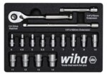 Wiha 44683 Wiha Ratschenschlüssel Set 1/4" 17-tlg mit Schaumeinlage () 44683