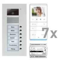 TCS Tür Control Videosprechanlgenset color 7 Tasten Unterputz, Freispr. PVU17070-0010