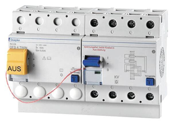 Doepke DOEPKE FI-Schutz mit Zusatz 4-polig 440V 63A DFS4 063-4/0,03-A KV TWIN 0,03A Reiheneinbaugerät A