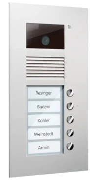 TCS Tür Control Video-Außenstation Color einspaltig, für 5 Wohneinheiten AVU14050-0010