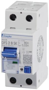 DOEPKE FI-Schutzschalter B 2-polig 230V 80A DFS2 080-2/0,03-B SK 0,03A 2TE Reiheneinbaugerät 10kA