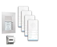 TCS Tür Control audio:pack Unterputz f.4 Wohneinheiten mit Außenstation PUK PAUF041/001