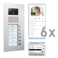 TCS Tür Control Videosprechanlgenset color 6 Tasten Unterputz, Freispr. PVU17060-0010