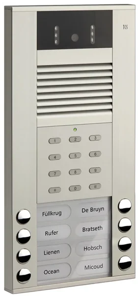 TCS TCS Tür Control Video color Außenstation 8Tast 1reih Aufputz si AVE54083-0010