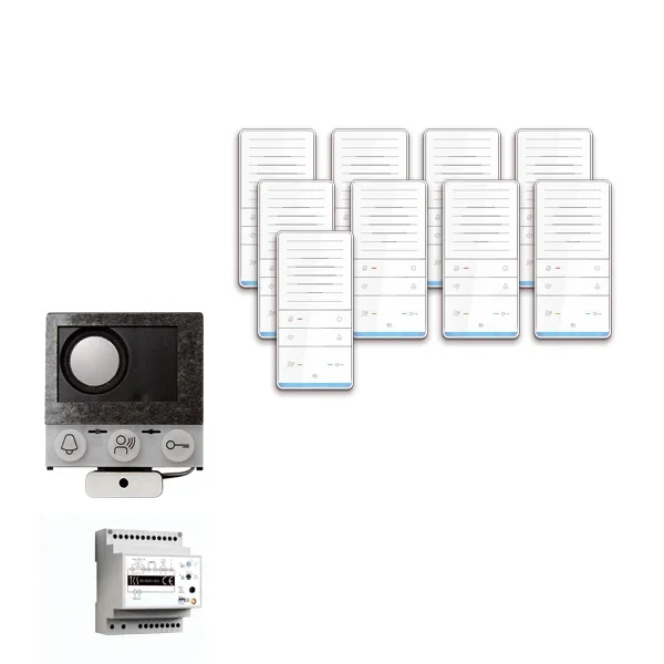 TCS TCS Tür Control audio:pack Einbau für 9 Wohneinheiten mit EB-Lautsprecher PAIF090/002