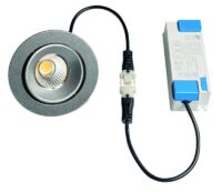 Rutec ALU57259SWD Einbaustrahler rund,6W, IP65,27/30/4000K,CRI90-silber