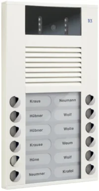 TCS Tür Control Video color Außenstation 12Tast 2reih Aufputz weiß AVE14123-0018