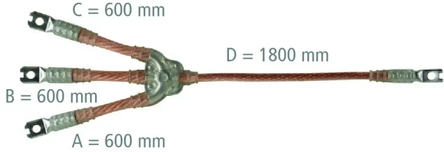 Dehn Dehn Erdungs-u Kurzschliesseil 3-polig 120/50mmq V8115WA