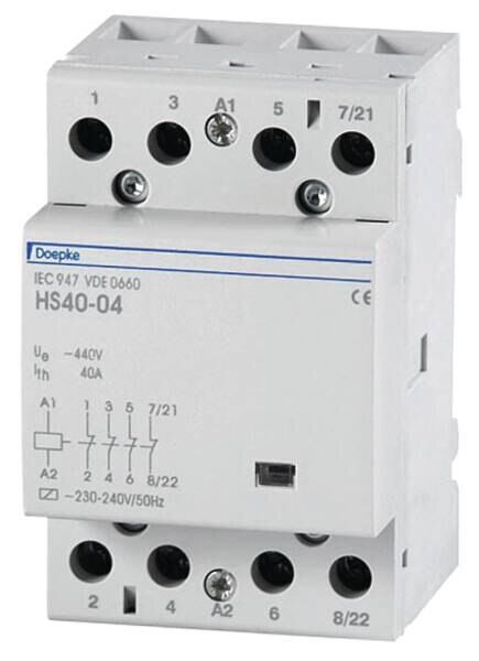 Doepke DOEPKE Installationsschütz 40A 230V/AC HS 3-230AC/40-04 440V/AC 4Ö 6000W/AGL