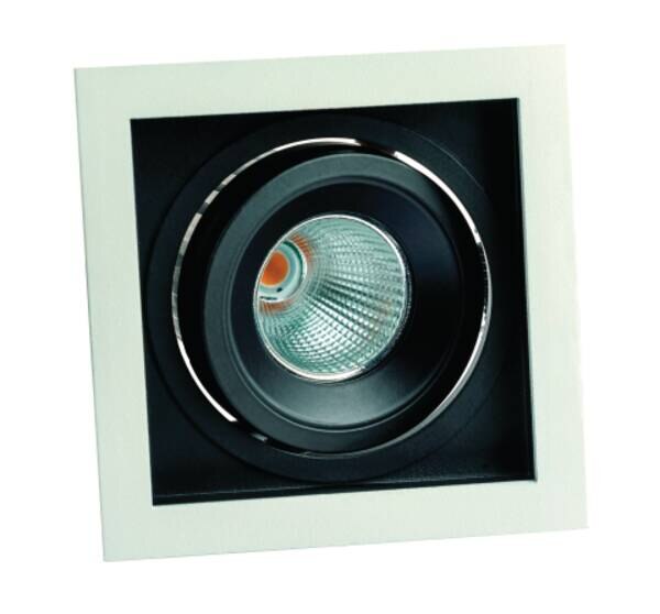 Rutec schwenk-drehbar quadr. 350mA 7W IP20-weiß 1-Flammig CORU-50K LED-Einbaustrahler