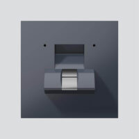 Siedle&Söhne Fingerprint-Modul Anthrazitgrau FPM 600-0 Außengewinde