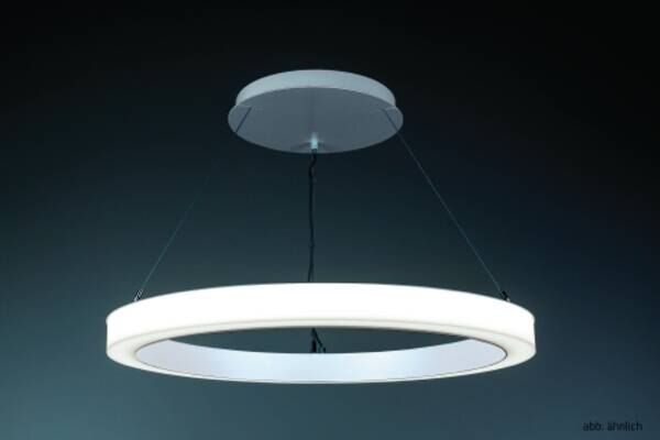 Rutec Ø740 H53mm 230V 57 6W IP20 3000K CRI80-RAL9010 AULE-740 Ringleuchte DALI