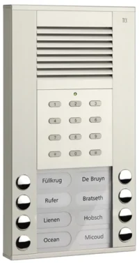 TCS Tür Control Audioaußenstation 1-reihig 8 Tasten Codeschl. ASE51080-0010