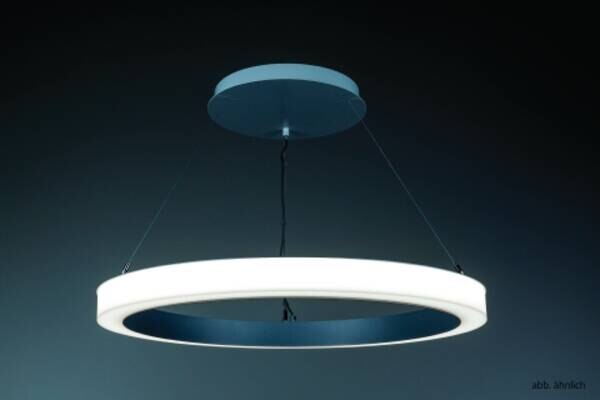 Ø740 H53mm 230V 57 6W IP20 3000K CRI80-RAL9006 AULE-740 Ringleuchte DALI