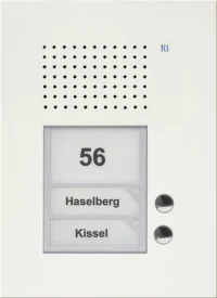 TCS Tür Control Audio Außenstation PUK 2 Tasten 1spaltig Unterputz w PUK02/1-WS