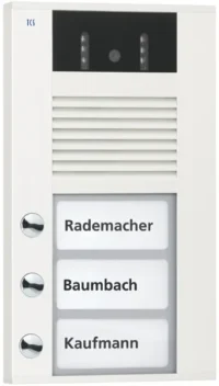 TCS Tür Control Video color Außenstation 3Tast 1reih Aufputz weiß AVD14033-0018