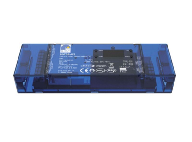 Rutec Rutec 80738-V2 DALI-2 Push Dimm-Aktor DC DALI-2 DT8 für 350mA mehrfarbig
