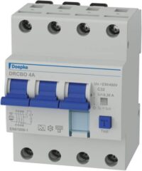 DOEPKE FI/LS-Schutzschalter C32 4-polig 0,3A DRCBO 4 C32/0,30/3N-A A 6kA 4TE 3-polig 400V