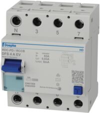 DOEPKE FI-Schutzschalter A 4-polig 400V 63A DFS4 063-4/0,03-A EV HD 0,03A 4TE Reiheneinbaugerät