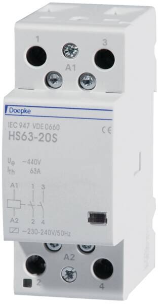 DOEPKE Installationsschütz 63A 440V/AC HS 2-230AC/63-20S 2S 8000W/AGL 2TE
