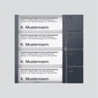 Siedle&Söhne Tasten-Modul anthrazitgrau TM 612-4 Außengewinde