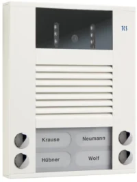 TCS Tür Control Video color Außenstation 4Tast 2reih Aufputz weiß AVE14043-0018