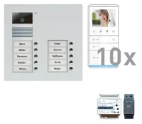 TCS Tür Control Videosprechanlgenset color 10 Tasten Unterputz, Freispr PVU17100-0010