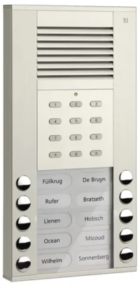 TCS Tür Control Audioaußenstation 1-reihig 10 Tasten Codeschl. ASE51100-0010