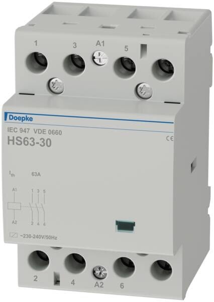 DOEPKE Installationsschütz 63A 230V/AC HS 3-230AC/63-30 440V/AC 3S 8000W/AGL