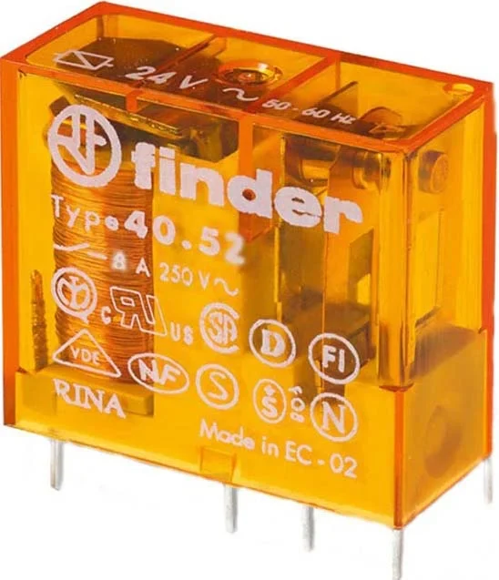 Finder Finder Steck/Printrel.230VAC2W 8A Raster 5mm Gold-K. 40.52.8.230.5000