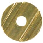 NZR 2050 Wertmarke Profil Messing gelocht D25mm Nut 3mm Loch-D6mm