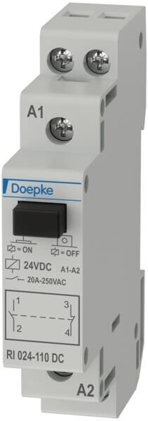 Doepke DOEPKE Installationsrelais 1TE mech Reiheneinbaugerät RI 024-110 DC 1S 1Ö 24V/DC 20A DC