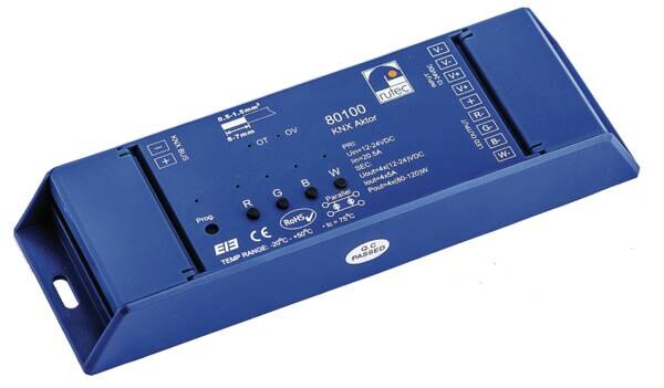 Rutec Rutec 80100 KNX Dimm-Aktor 240W/12V 480W/24V RGB für VARDAflex 4x1 Kanal