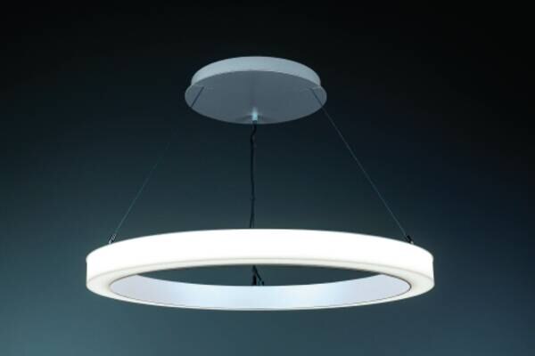 Rutec Ø1025 H53mm 230V 83 6W IP20 3000K CRI80-RAL9010 AULE-1025 Ringleuchte