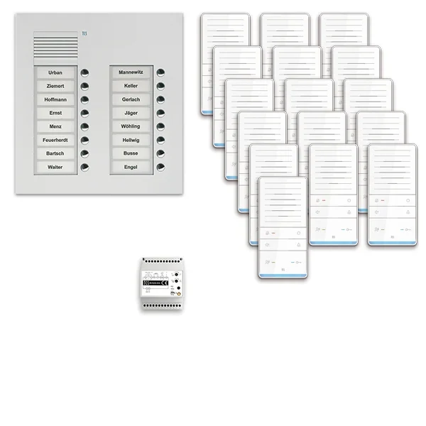 TCS TCS Tür Control audio:pack Unterputz für 16 Wohneinheiten PAUF162/001