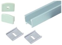 Rutec B68415 Aluprofil 23/18 - 2 Meter Aluprofil-Set inkl. Endkappen