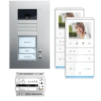 TCS Tür Control Videosprechanlgenset color 2 Tasten Unterputz, Freispr. PVU17020-0010