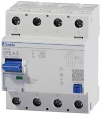 DOEPKE FI-Schutzschalter A 4-polig 400V 63A DFS4 063-4/0,30-A S 0,3A sel 4TE Reiheneinbaugerät