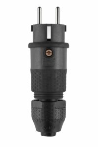ABL Schutzkontaktstecker 16A 250V Kunststoff IP54 ger schwarz 100000068