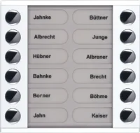 TCS Tür Control Audioaußenstation 2-reihig Erw.12 Tasten Aufputz weiß PET12-WS/04