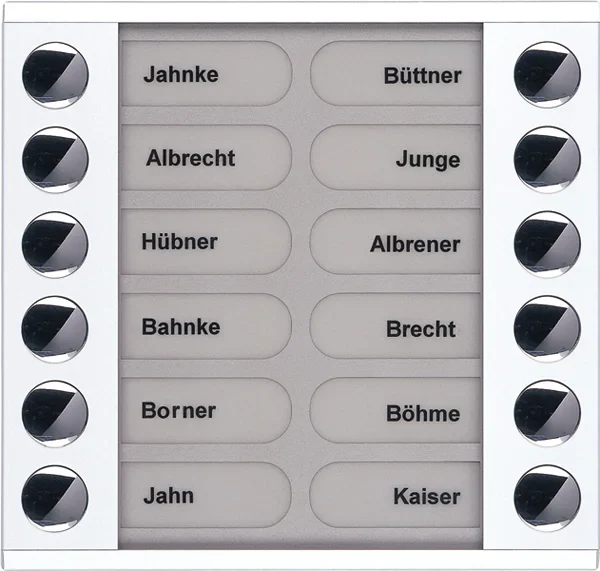 TCS TCS Tür Control Audioaußenstation 2-reihig Erw.12 Tasten Aufputz weiß PET12-WS/04