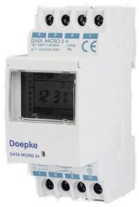 DOEPKE Schaltuhr digi 230VAC 2kan 250h Data Micro 2+ 2TE Reiheneinbaugerät 24h Prog