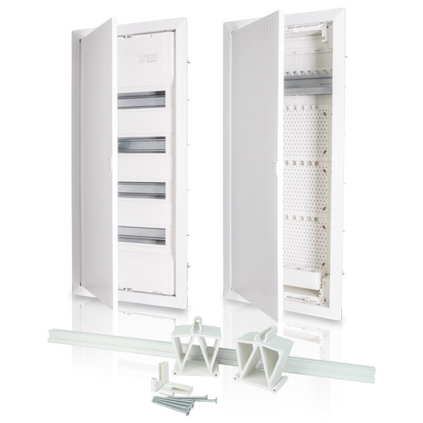 F-tronic Multimediaverteiler HW 4x Kunststoff JUMBO PA4 IP30 688x735x98mm DIN-Schiene