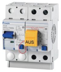 DOEPKE FI-Schutz mit Zusatz 2-polig 253V 40A DFS2 040-2/0,30-A S TWIN 0,3A Reiheneinbaugerät A sel