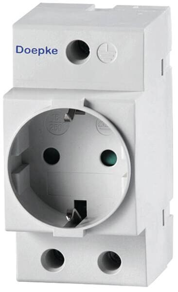 DOEPKE Steckdose Reiheneinbaugerät 250V/AC 16A 2,5TE RDS 6 Einbausteckdose 65,5mm IP20