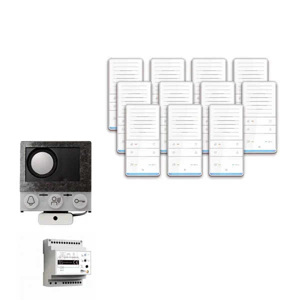 TCS TCS Tür Control audio:pack Einbau für 11 Wohneinheiten mit EB-Lautsprecher PAIF110/002