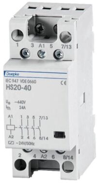 DOEPKE Installationsschütz 24A 24V/AC 4S HS 2-024AC/24-40 440V/AC 1500W/AGL 2TE