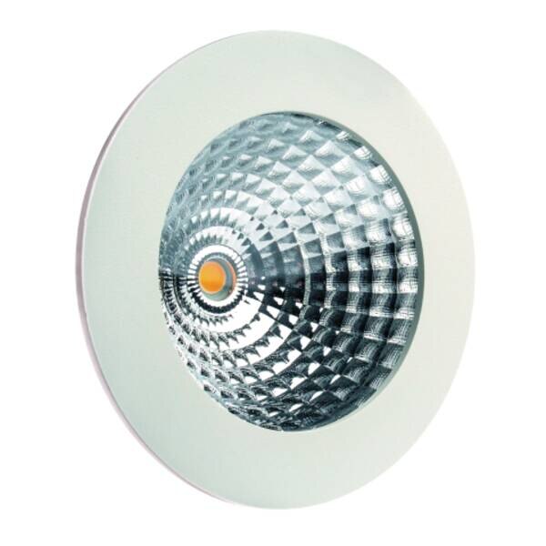 Rutec starr rund 400mA 15W IP40 3000K CRI80- weiß NINQITA COB LED-Einbaustrahler