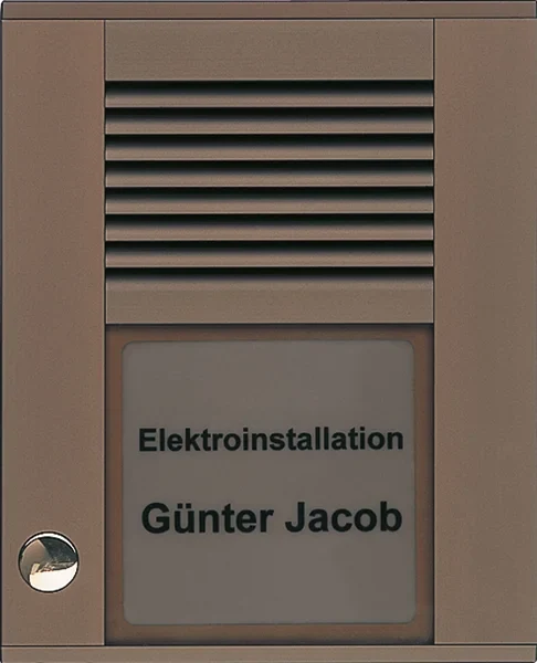 TCS TCS Tür Control Audioaußenstation1-reihig 1 Taste Aufputz bronze PDS01-EB/04