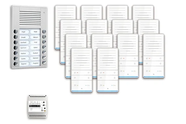 TCS TCS Tür Control audio:pack Aufputz für 14 Wohneinheiten mit Außenstation PES PAAF142/001